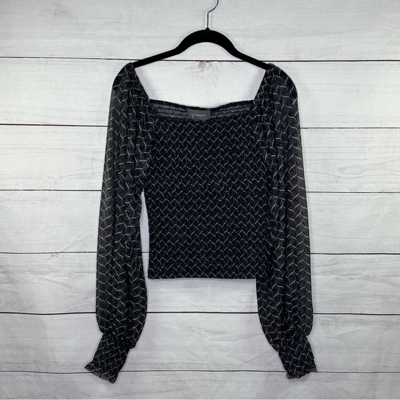 NWT ANTHROPOLOGIE Black Rouen Top Size XS - Picture 4 of 11